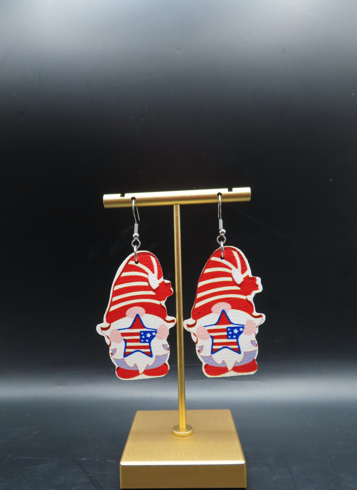Fourth of July Red Gnomes Earrings