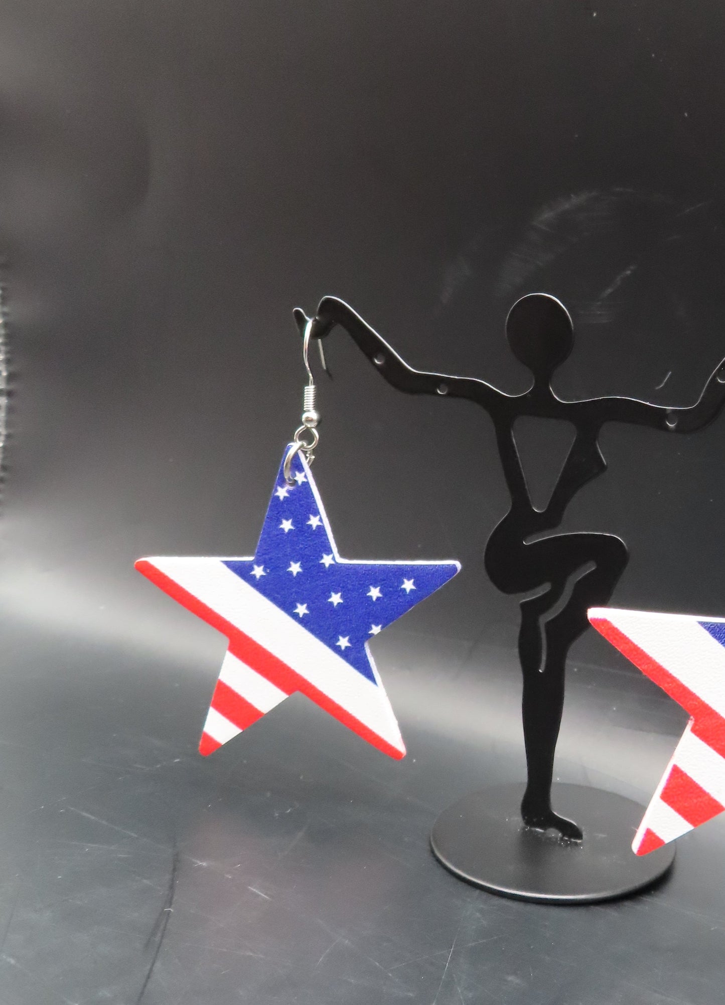 USA Flag Star Earrings