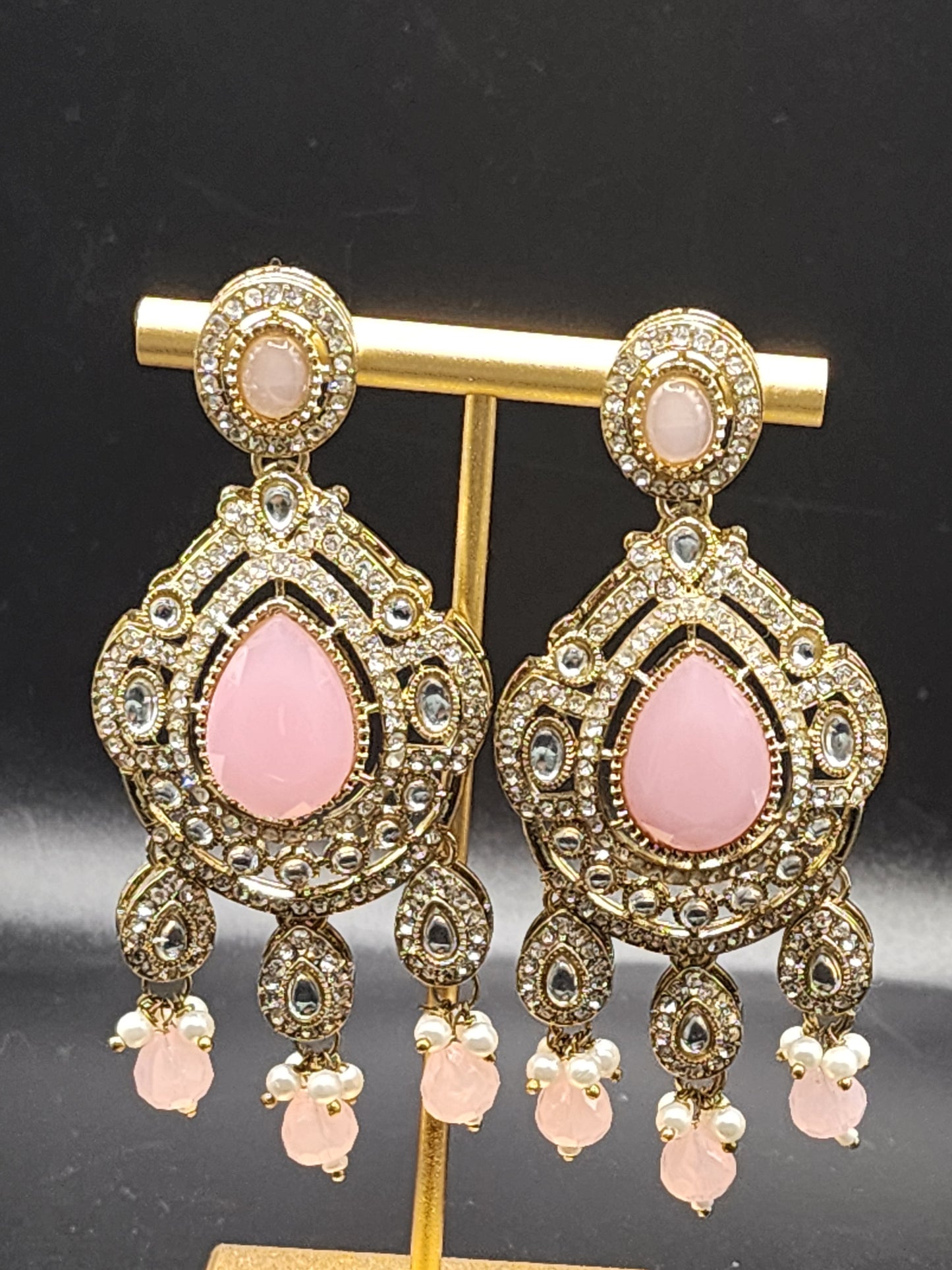 Blush Pink Luxury Statement Earrings