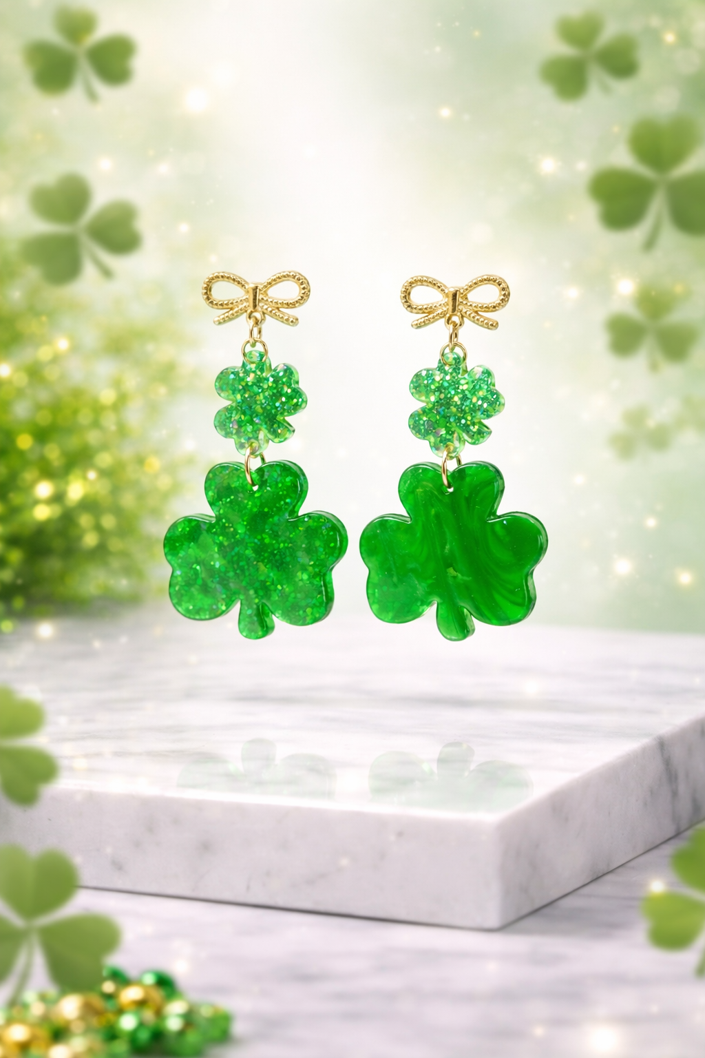 Lucky Clover Drop Earrings β PSK ELEGANCE β¨π