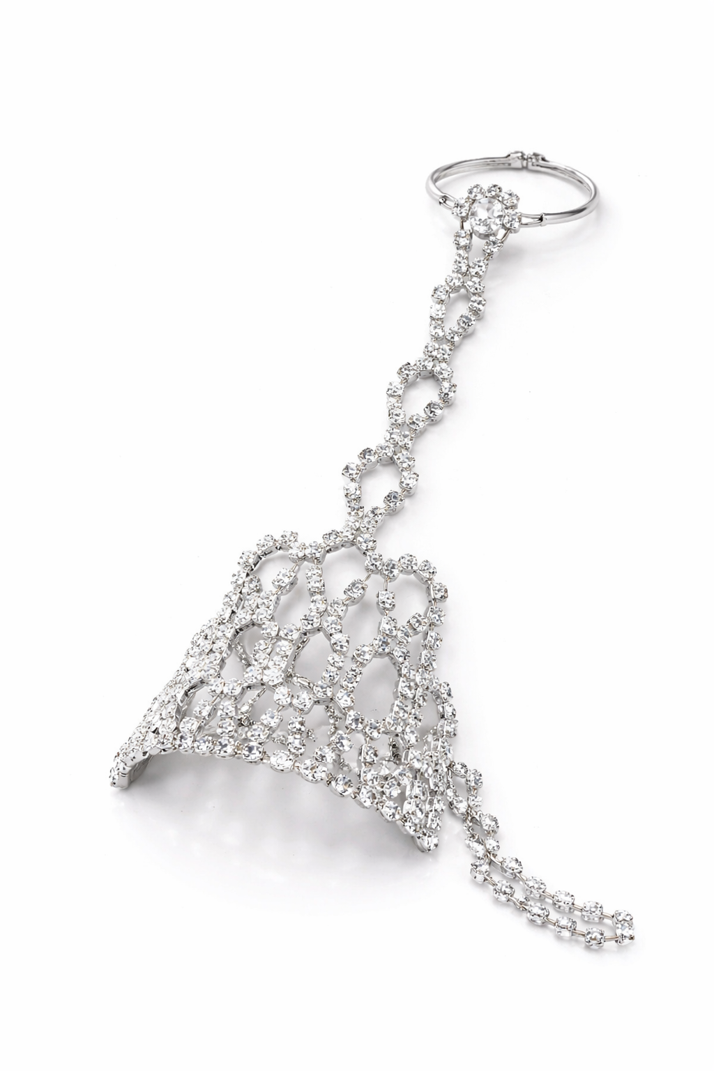 PSK ELEGANCE Sparkling Crystal Silver Hand Harness ✨