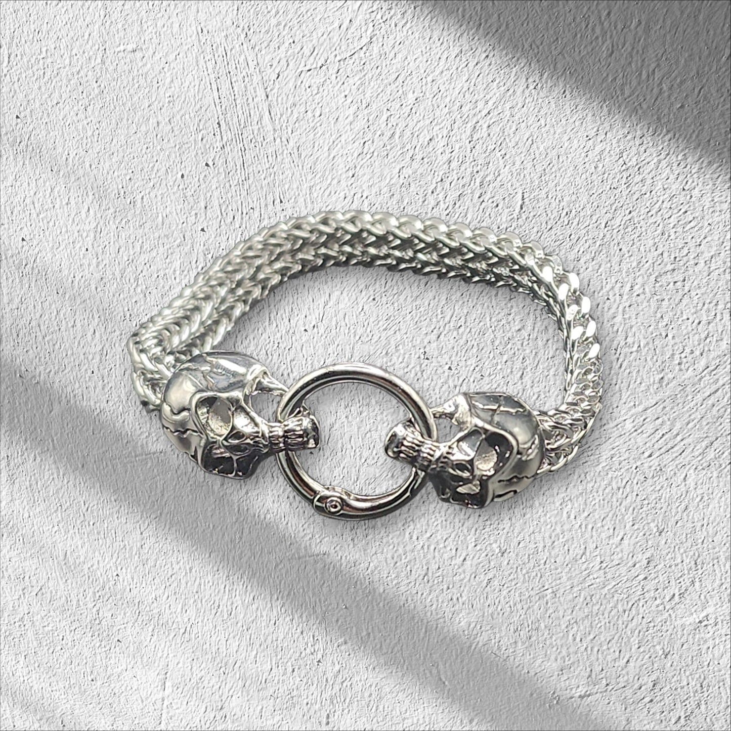 Skull Chain Bracelet | Silver Statement Bracelet