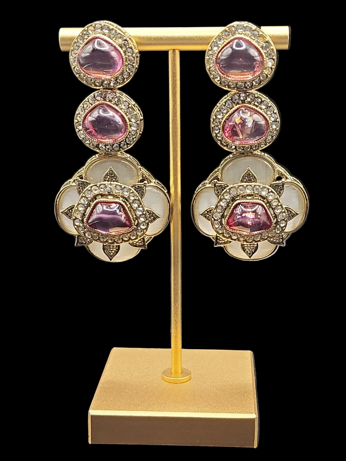 Blush Royal Statement Earrings