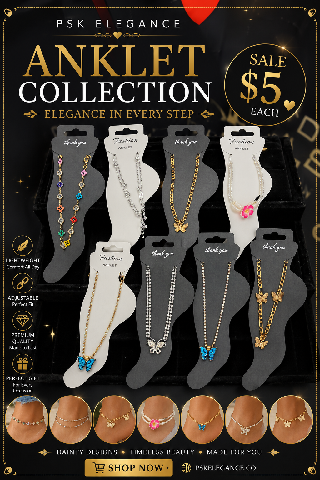 Delicate Anklet Collection