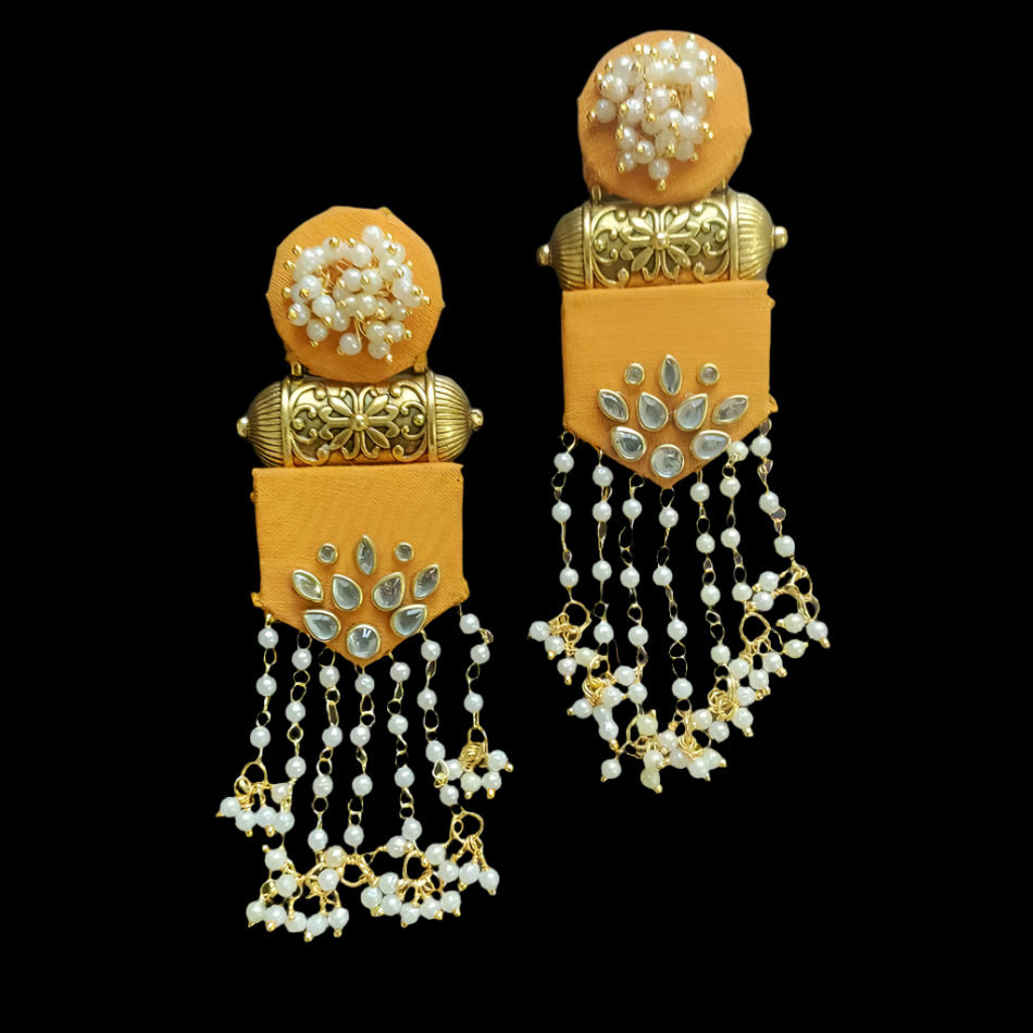 Gold Plated Handmade Dangler Earrings