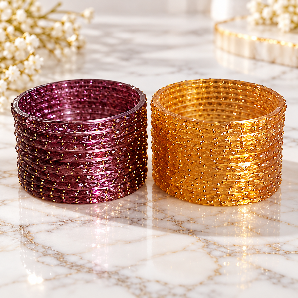 Multicolor Embellished Bangles – PSK size 2.8 pair of 10
