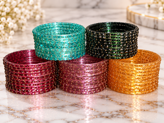 Multicolor Embellished Bangles – PSK size 2.8 pair of 10