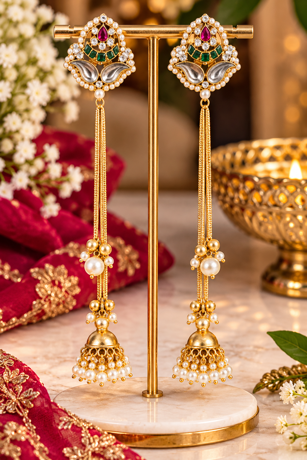 PSK ELEGANCE Kashmiri Jhumkas