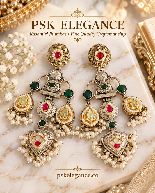 PSK ELEGANCE Kashmiri Jhumkas
