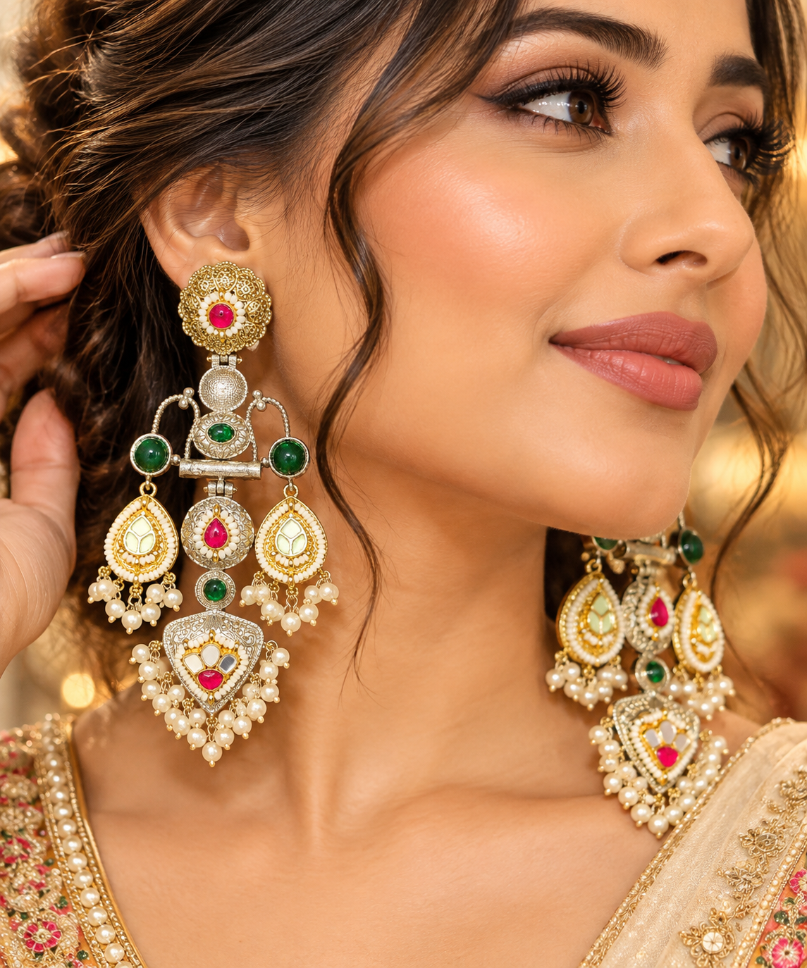 PSK ELEGANCE Kashmiri Jhumkas