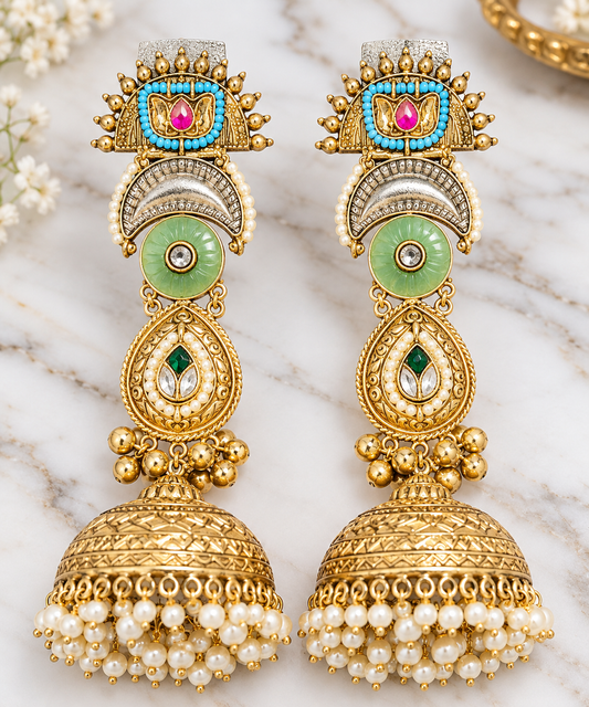 PSK ELEGANCE Kashmiri Jhumkas