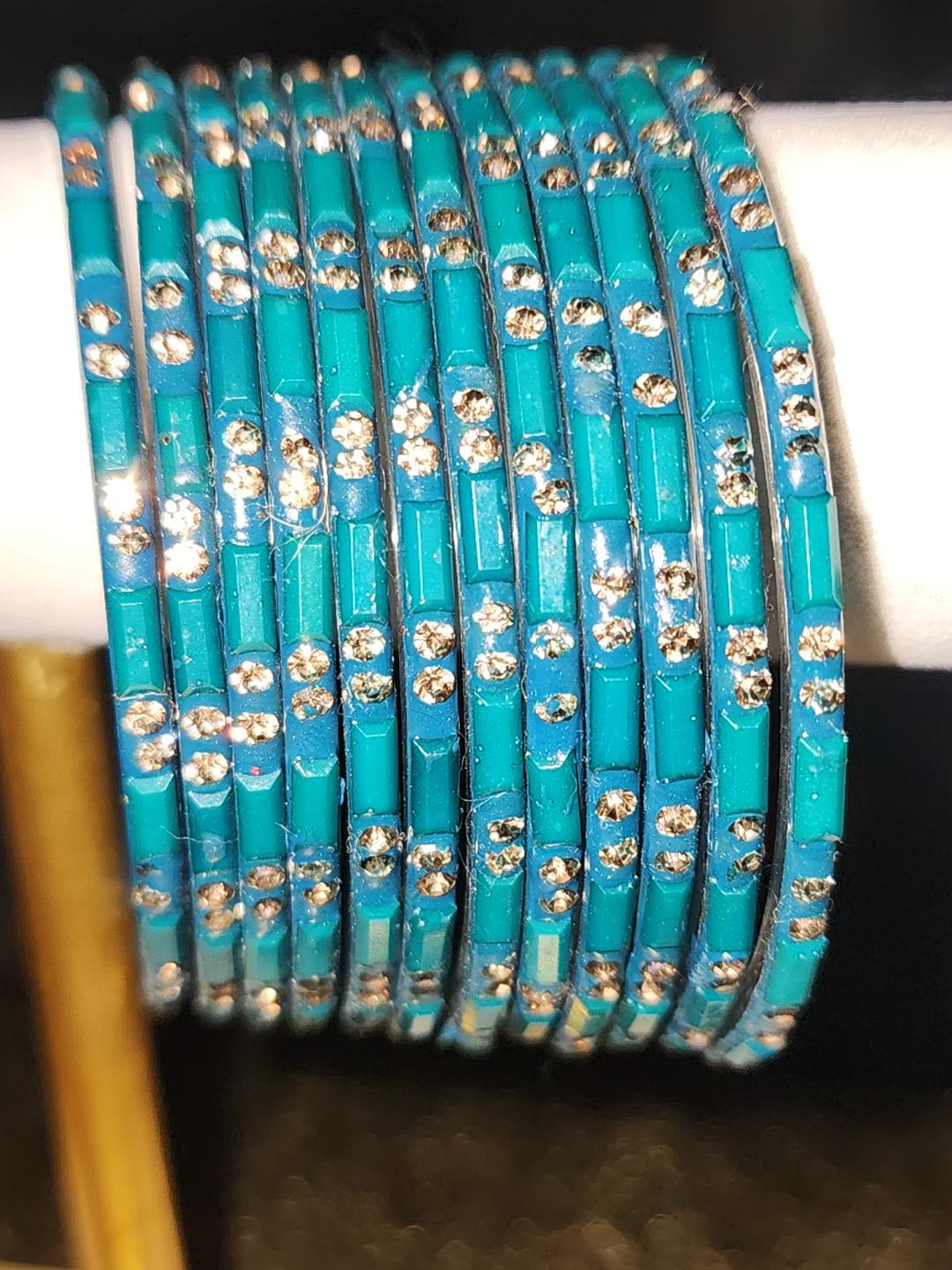 Turquoise Blue Glass Bangles