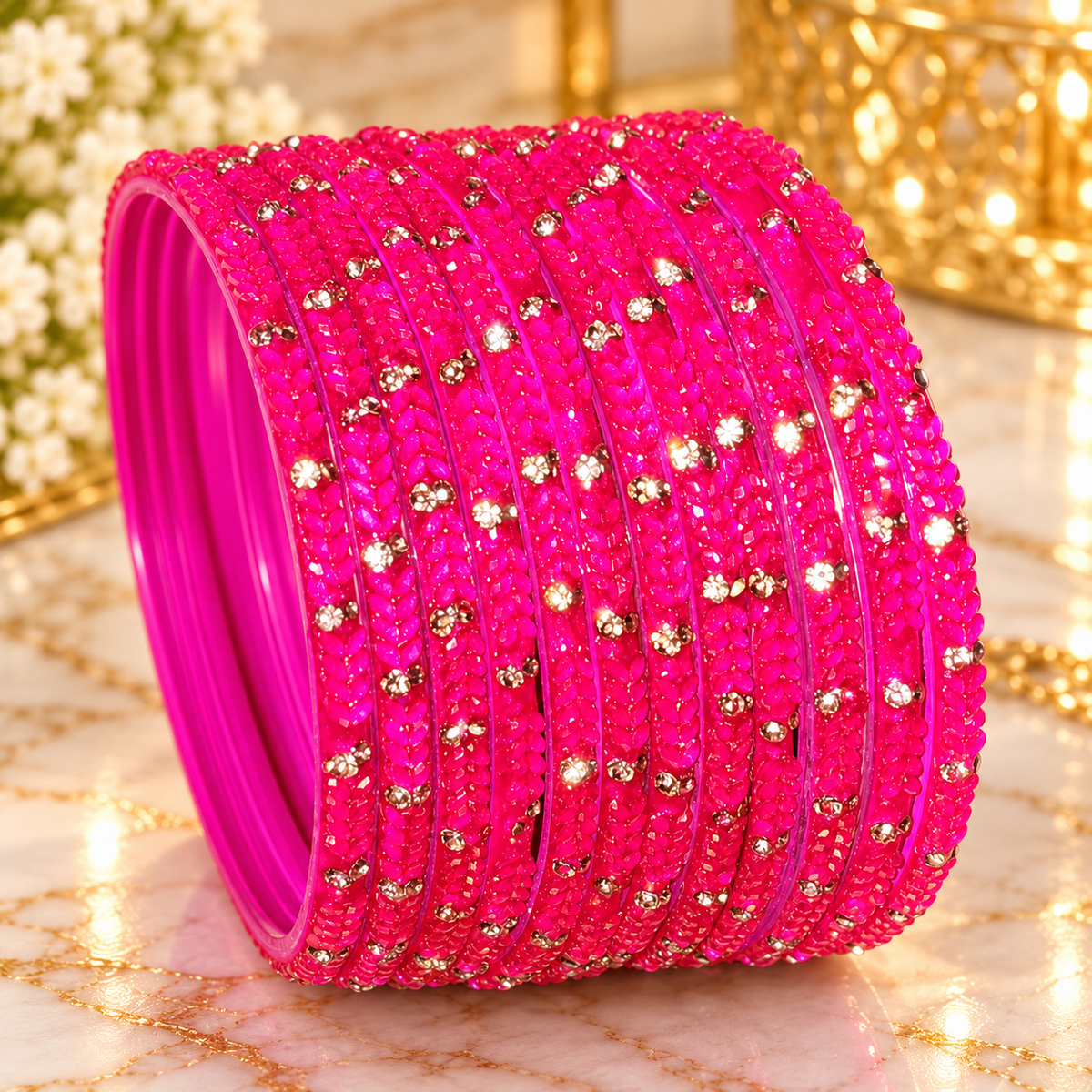 Hot Pink Sparkling Stone