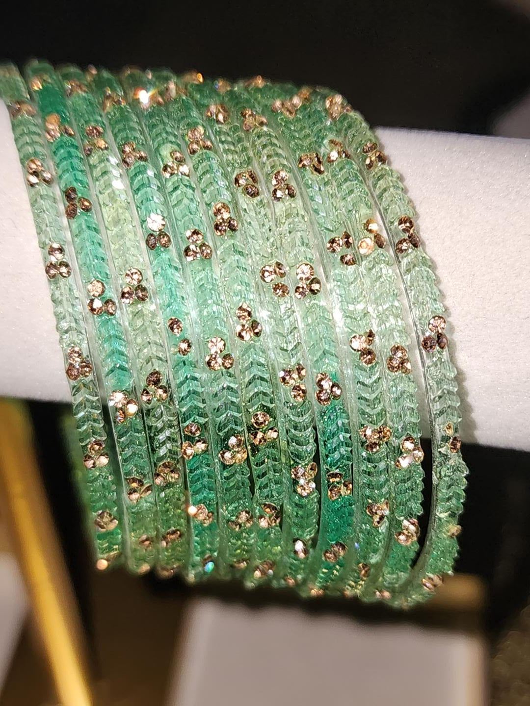 Mint green bangles
