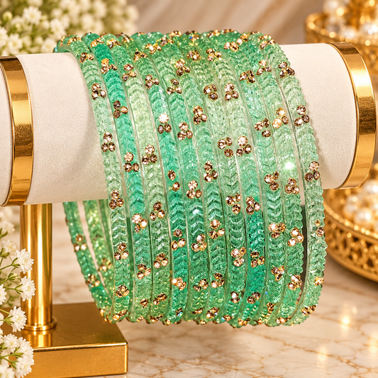 Mint green bangles