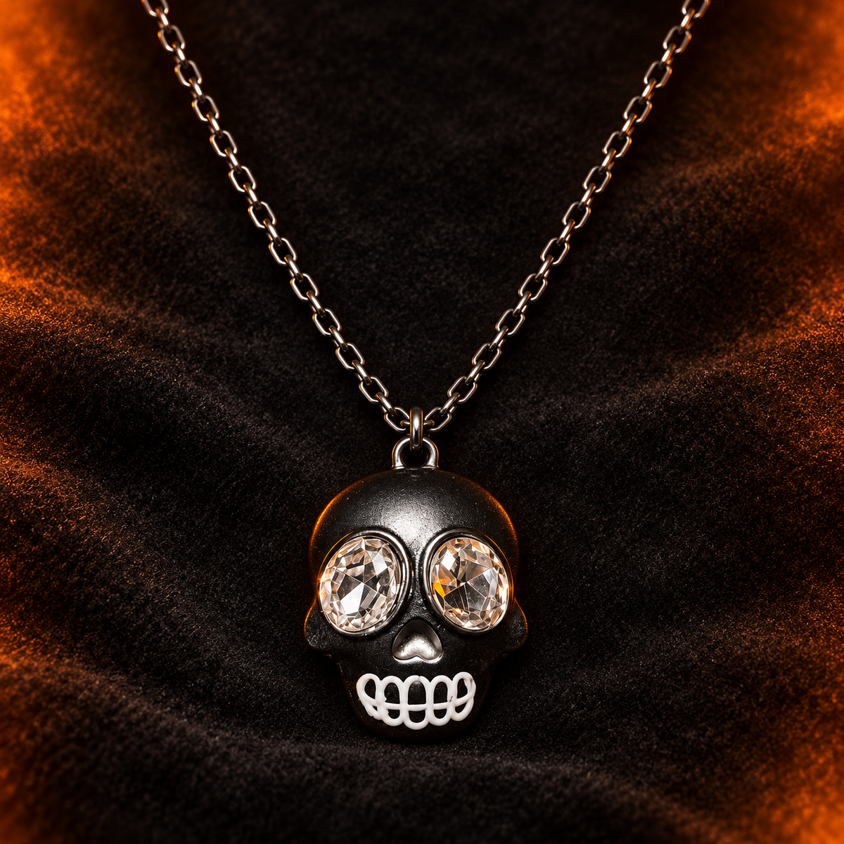 Sparkling Skull Necklace | Halloween Collection