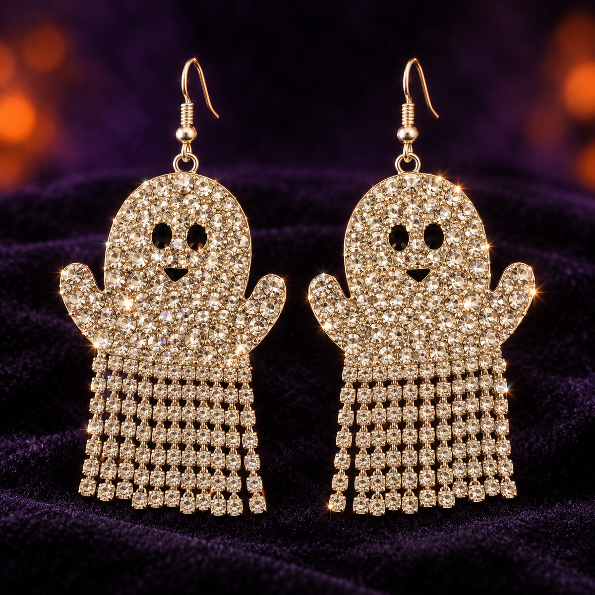 Sparkling ghost earrings