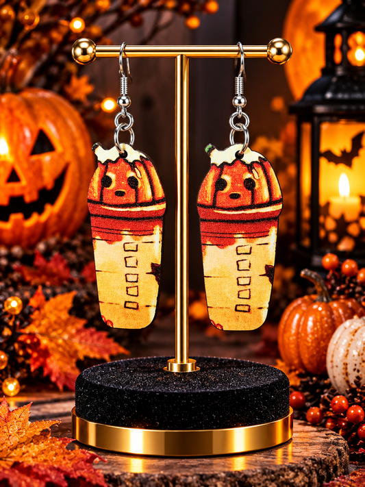 Pumpkin Latte Dangle Earrings  Fall Collection