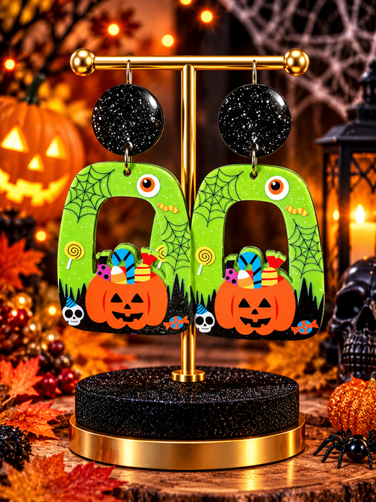 Trick-or-Treat Pumpkin Dangle Earrings | Halloween Collection