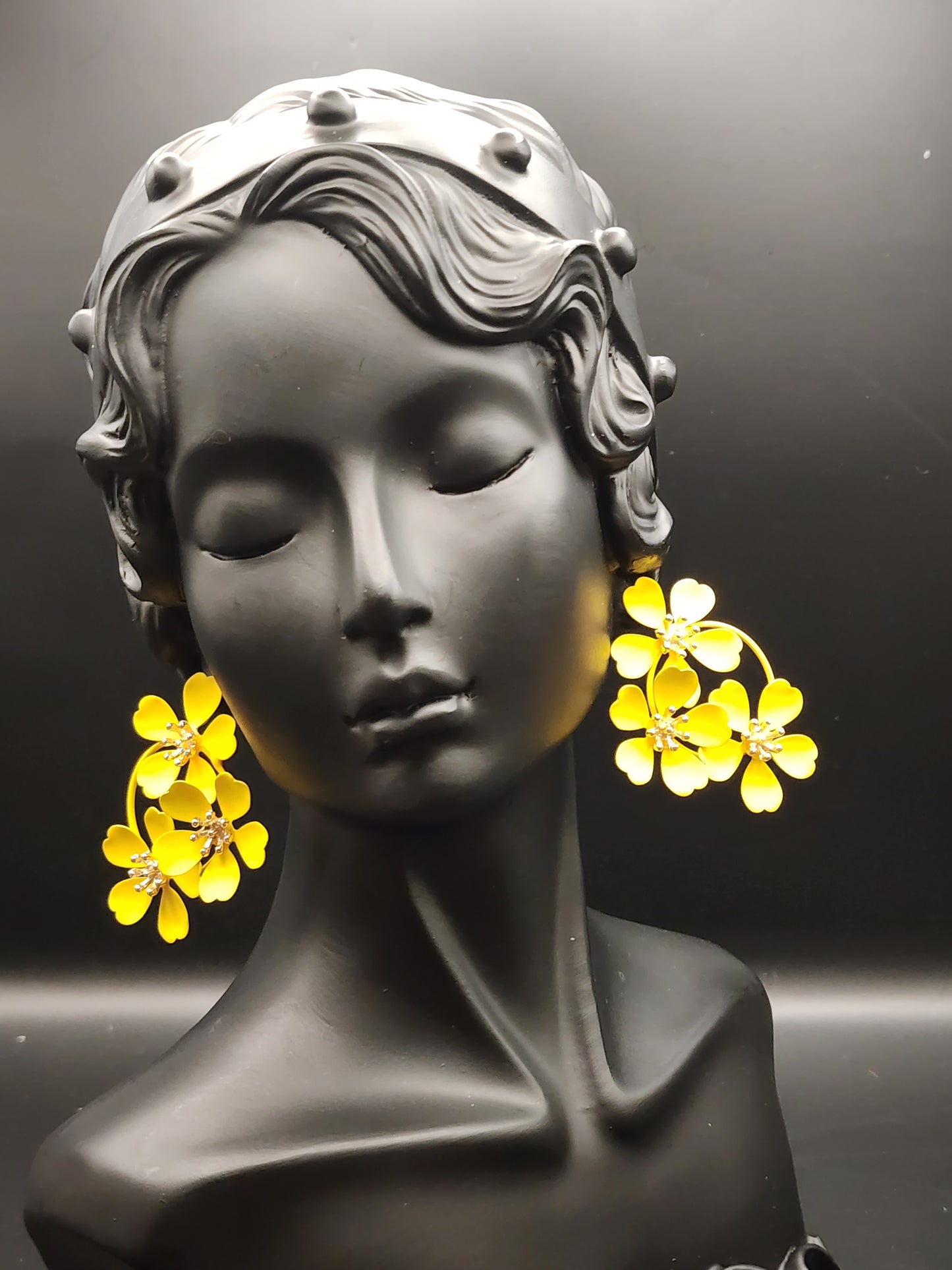 Yellow Flower Dangling Earing