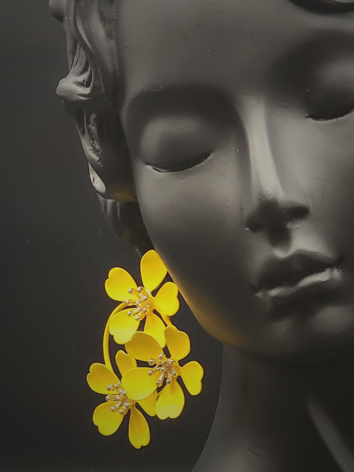 Yellow Flower Dangling Earing