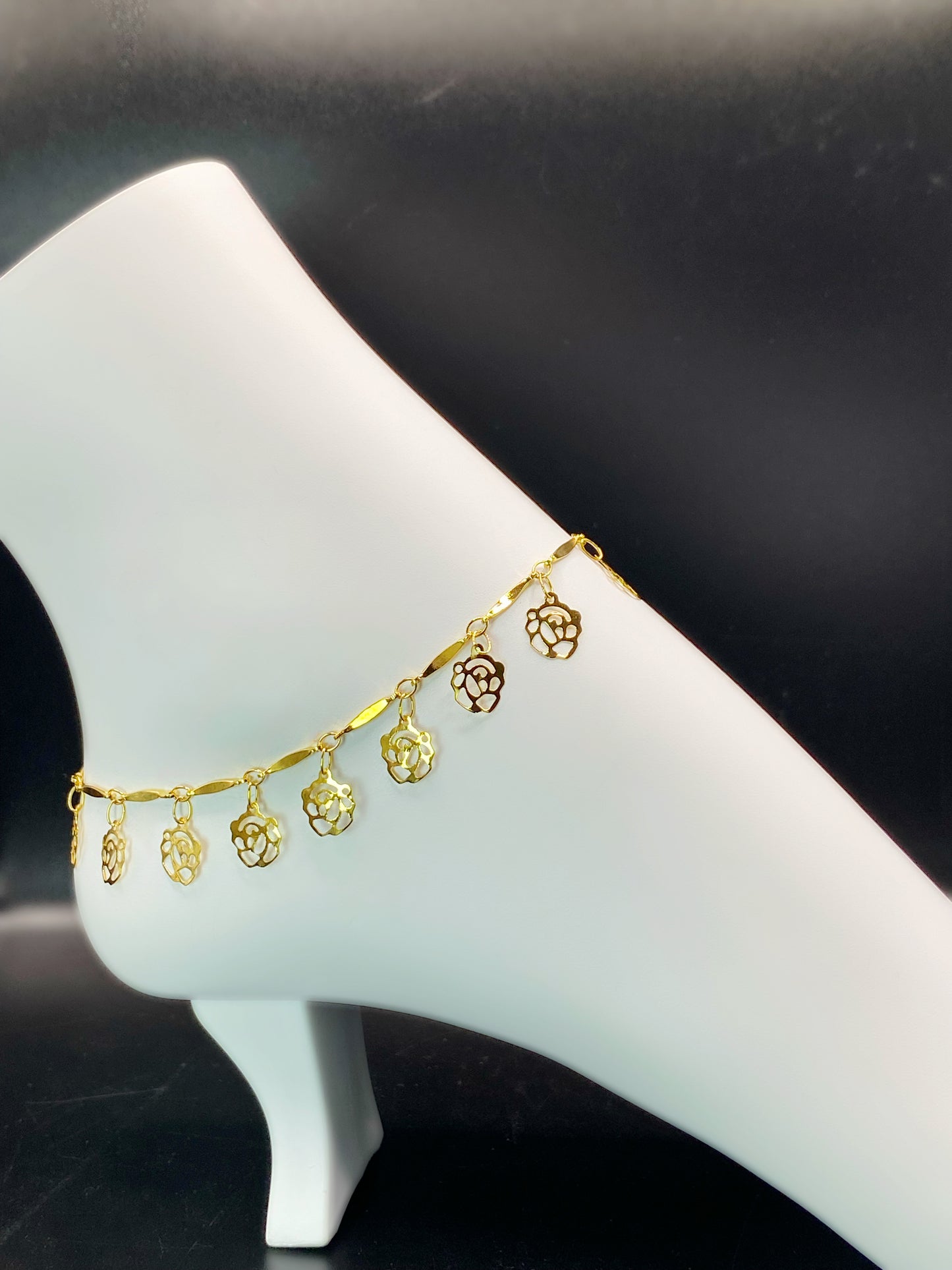 Golden Roses Anklet