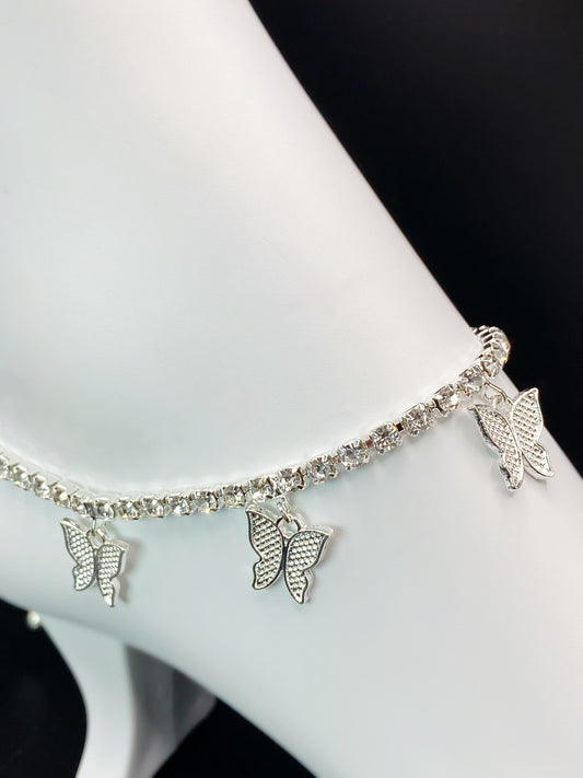 Glistening Butterflies Anklet