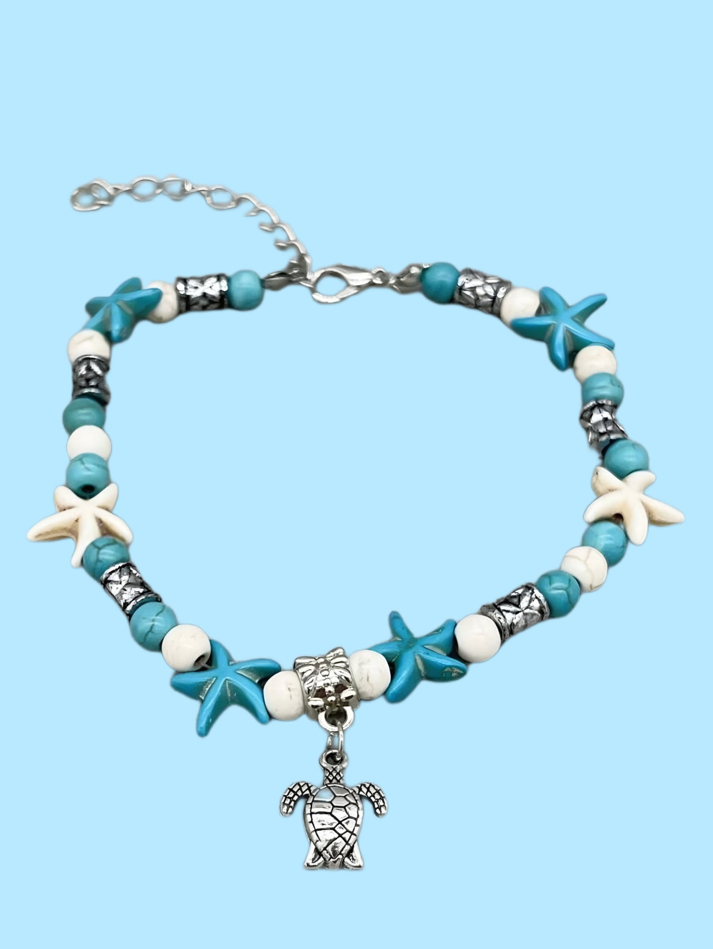 Turquoise Turtle Anklet