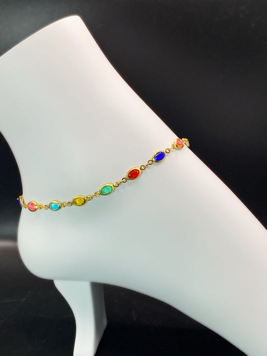 Prismatic Glam Anklet