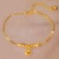 Golden Heart Anklet