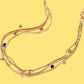 Multicolored Golden Anklet