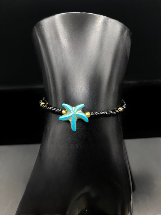 Turquoise Starfish Anklet