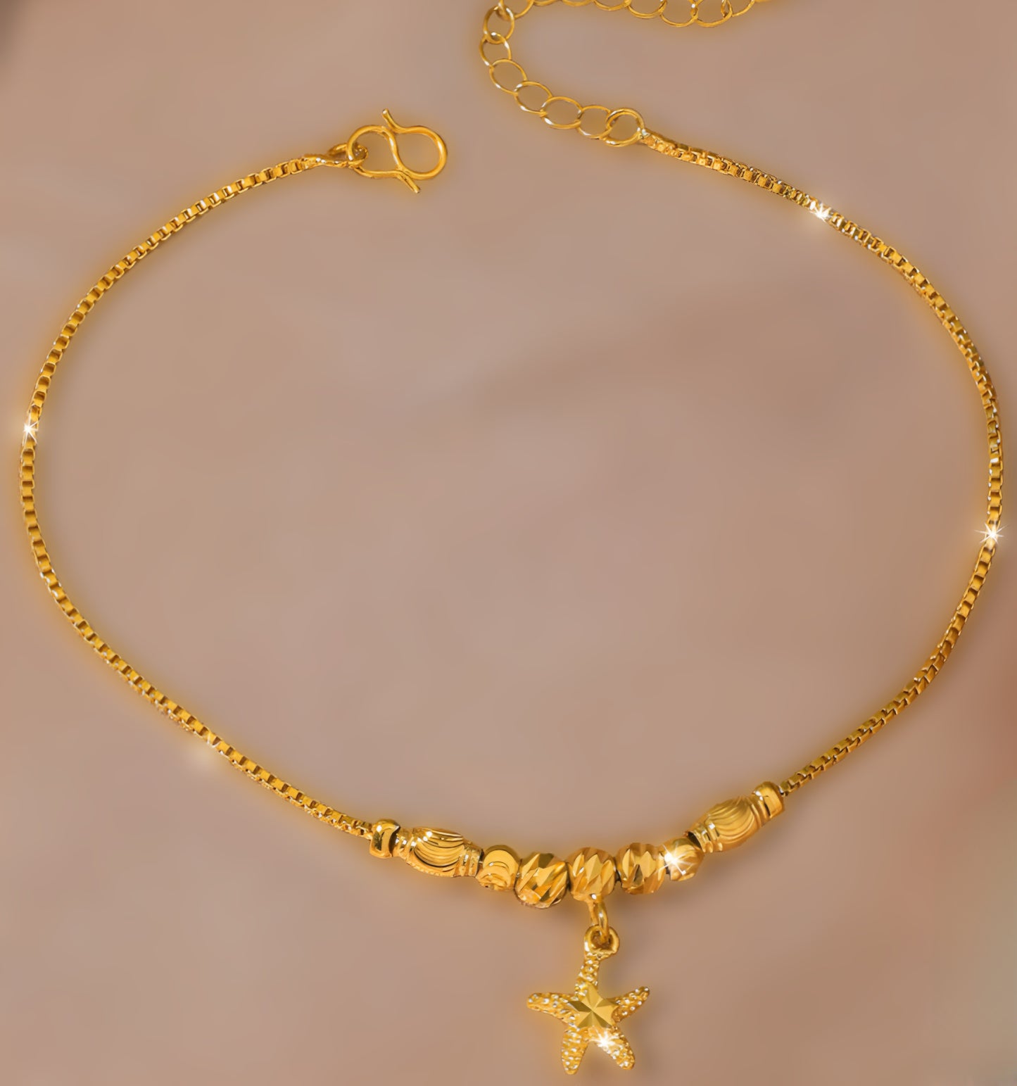 Golden Starfish Anklet