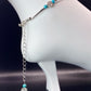 Silver Flower Blues Anklet