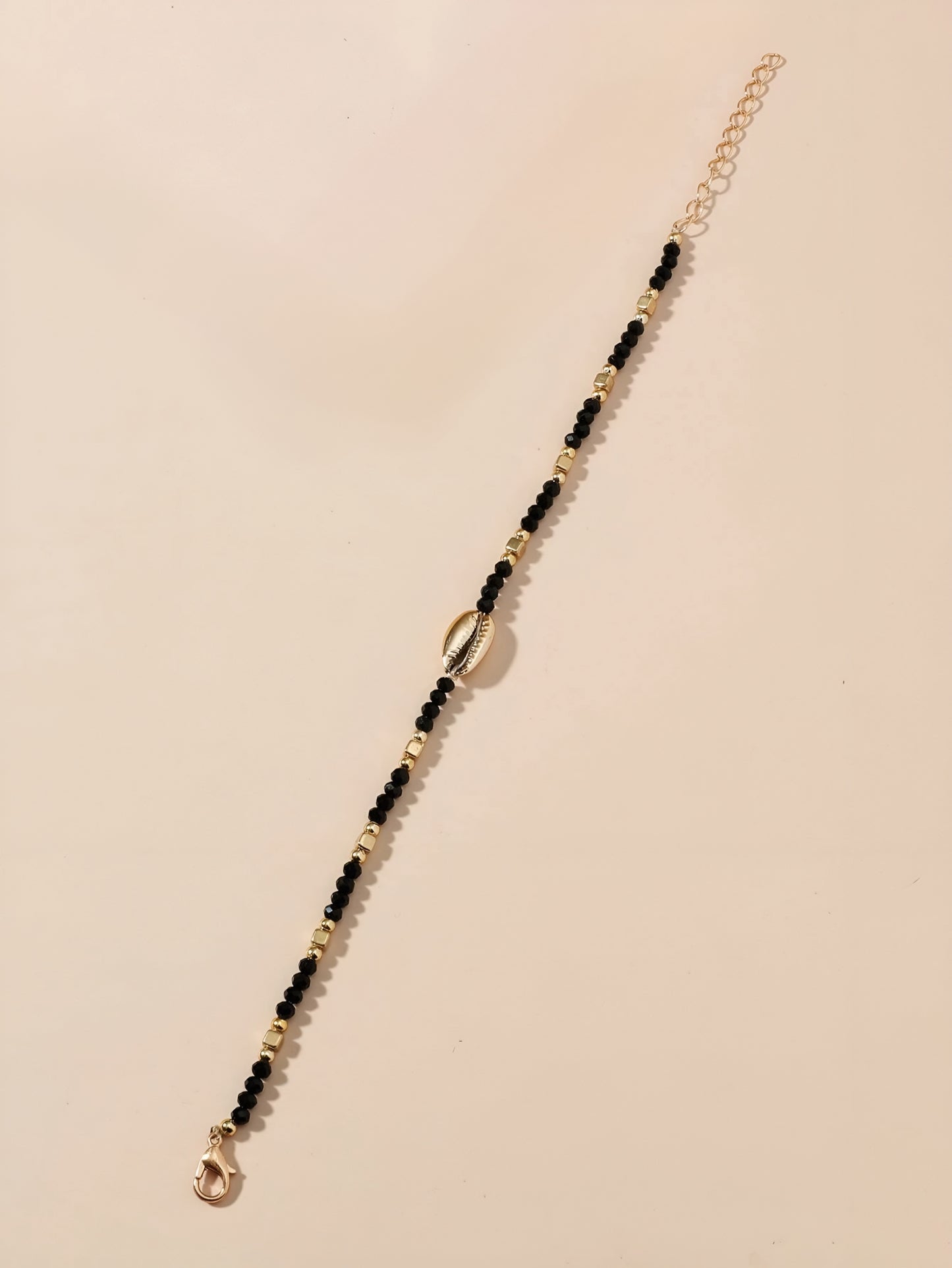 Black & Gold Shell Anklet