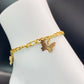 Golden Butterflies Anklet