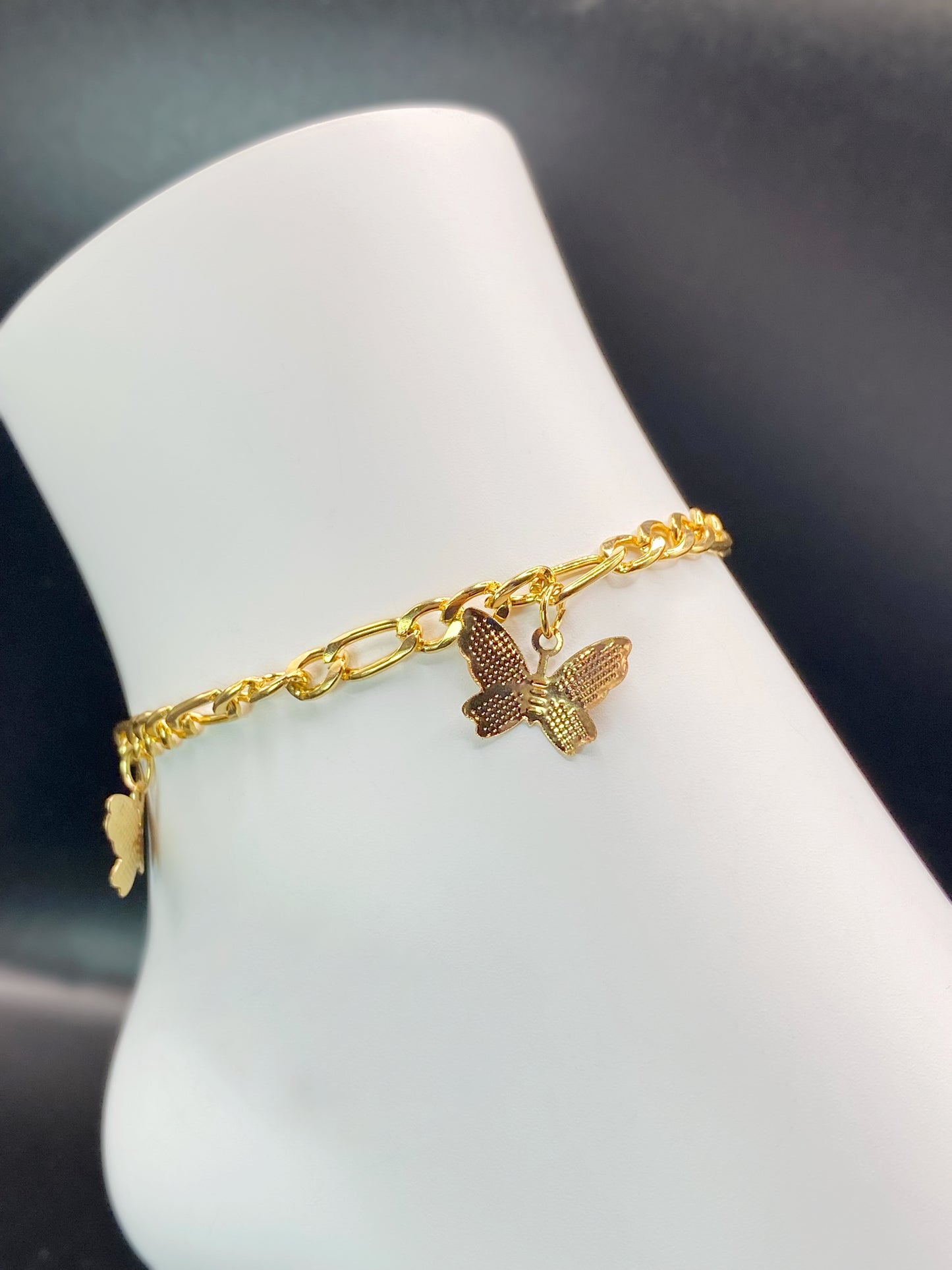 Golden Butterflies Anklet