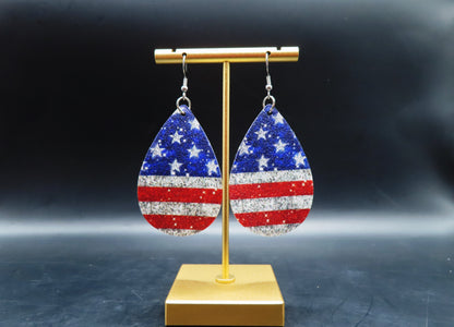 Star Spangled Banner Round Earrings