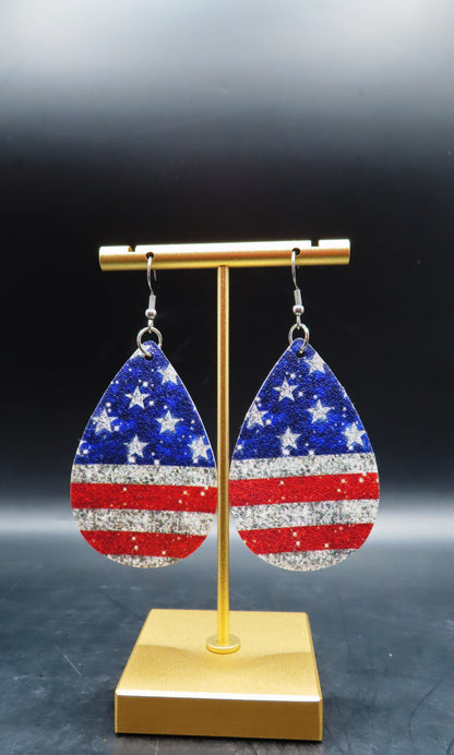 Star Spangled Banner Round Earrings