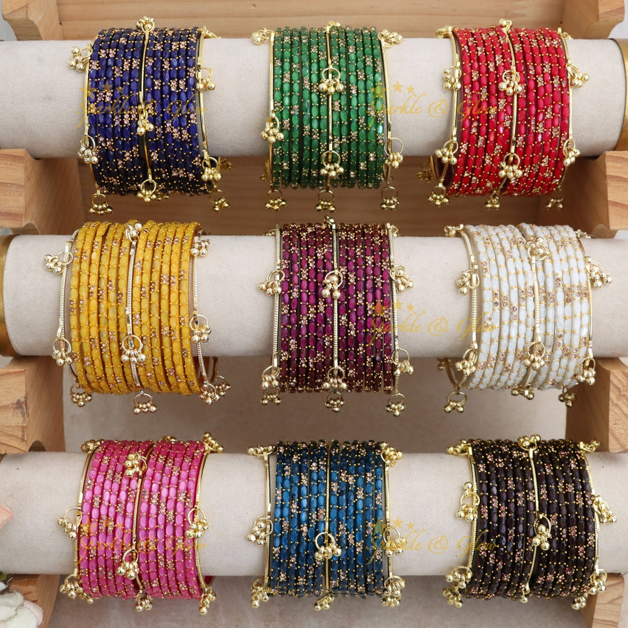 VIRAL BANGLES ✨
Kashmiri Charm Bangles
💎 Multiple Colors