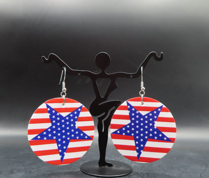 4th of July Sphere Earrings