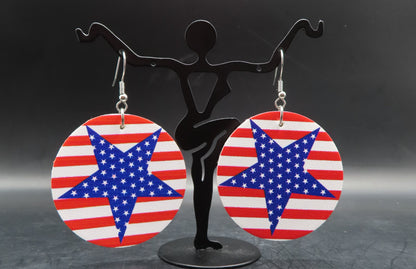 4th of July Sphere Earrings