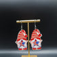 Fourth of July Red Gnomes Earrings