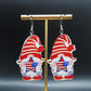 Fourth of July Red Gnomes Earrings