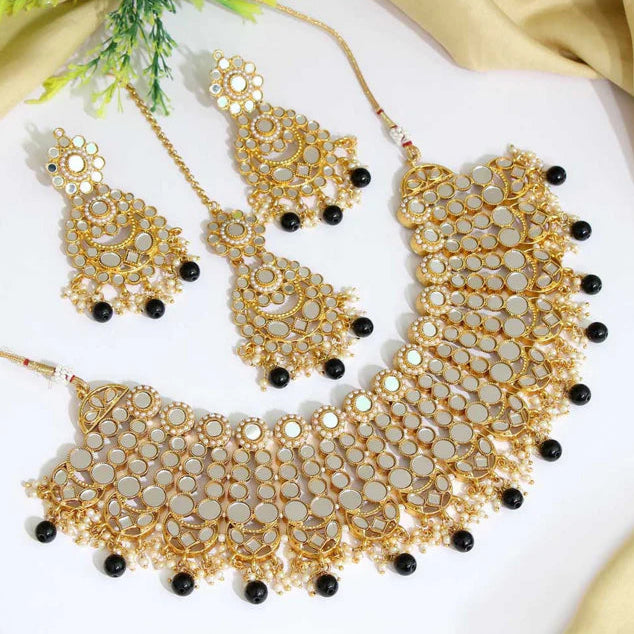 Kundan Mirror Necklaces Set