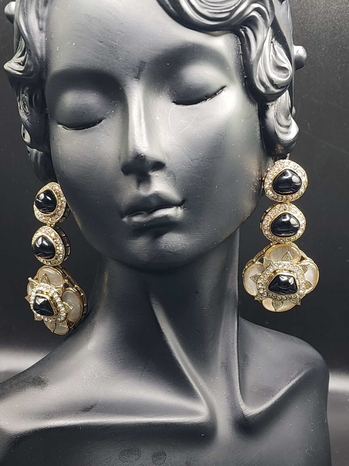 Midnight Royal Statement Earrings