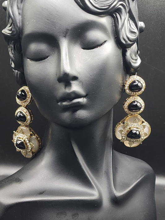 Midnight Royal Statement Earrings