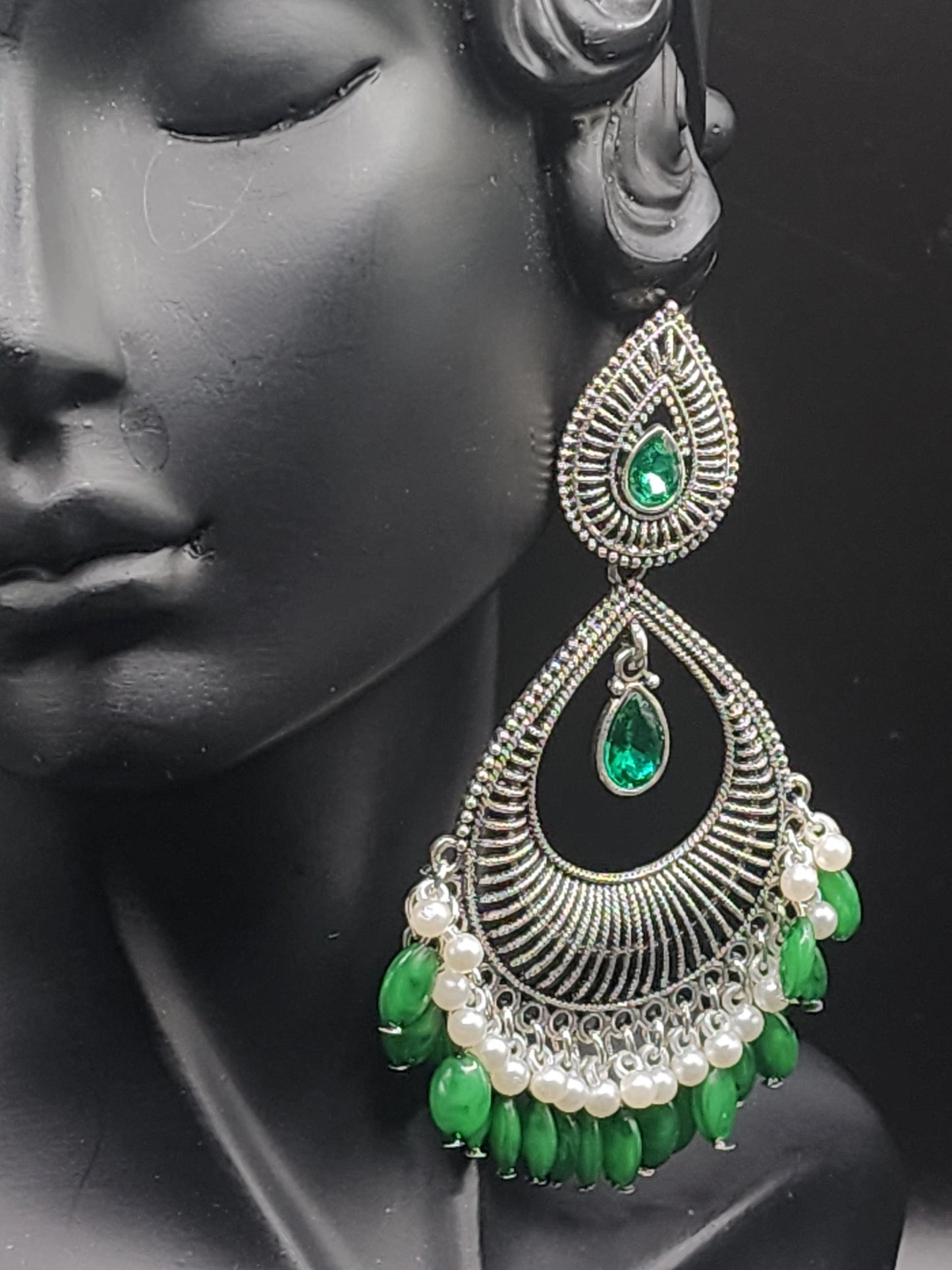 Emerald Luxe Statement Earrings