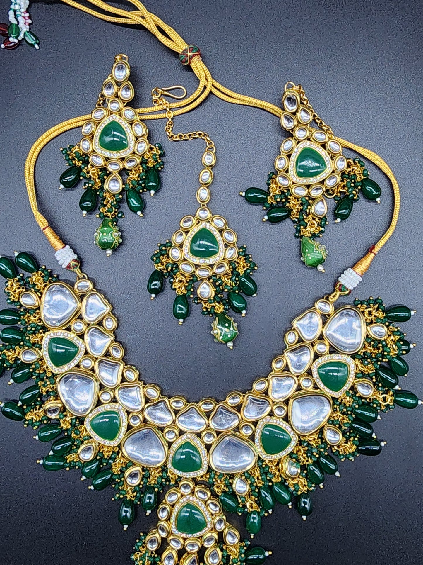 Traditional Elegant Necklaces, beautifully paired with matching earrings and stunning tikka.