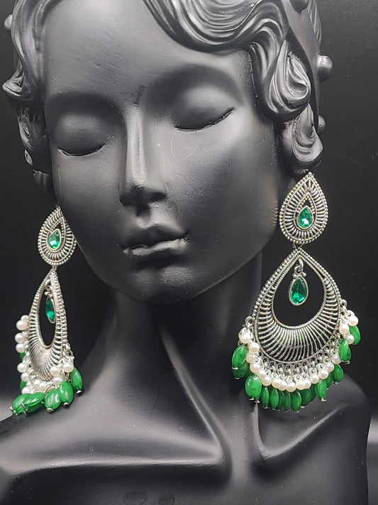 Emerald Luxe Statement Earrings